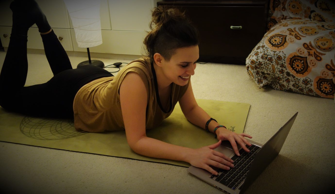 Yogamatte für's Home Office